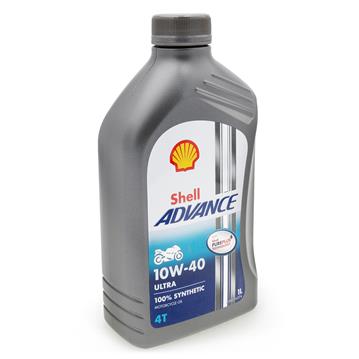 1 Litre Original Shell Advance 4T Ultra 10W40 Engine Motorcycle Sn