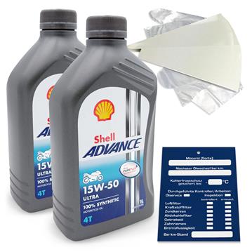 Olio Motore Moto Shell Advance 4T Ultra 15W50 1 Litro - Sintetico - 600041556