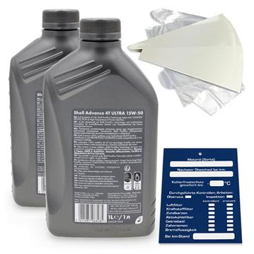 2 Litre Original Shell Advance 4T Ultra 15W50 Engine Oil